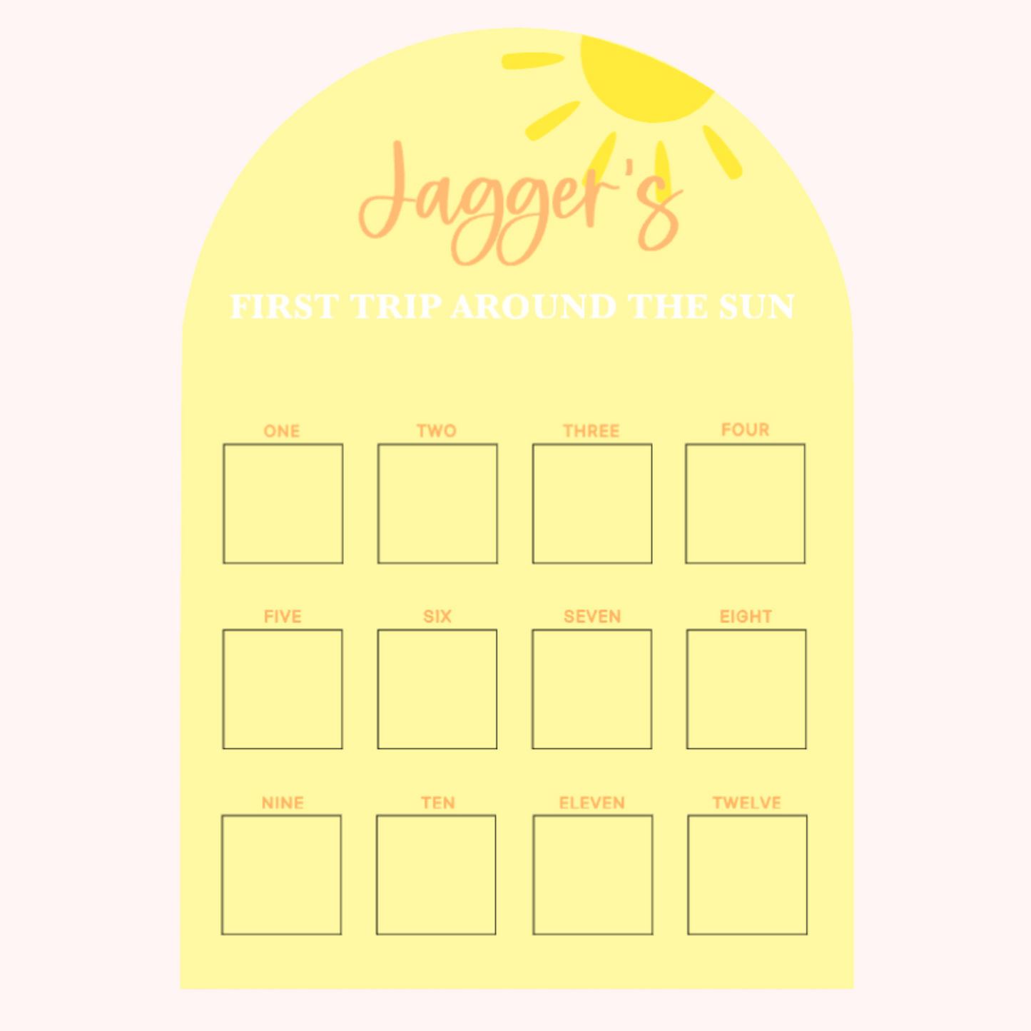 First Trip Photo Board