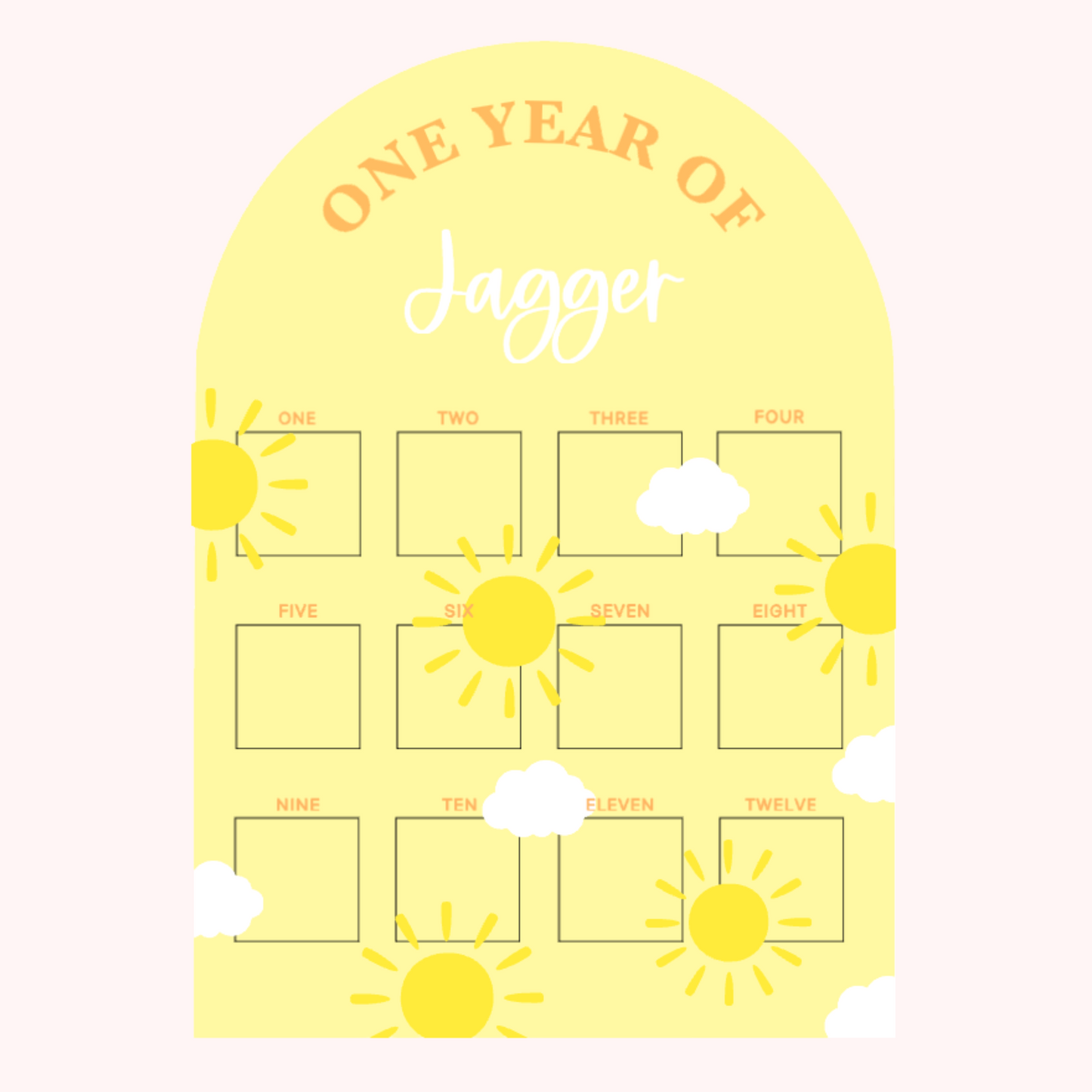 First Trip Photo Board (Scattered Symbols)