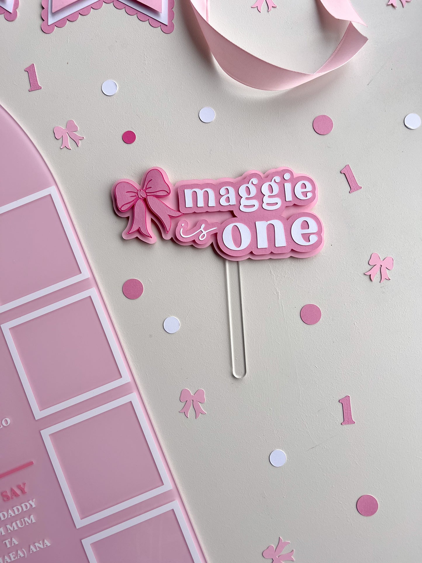 Bow Cake Topper
