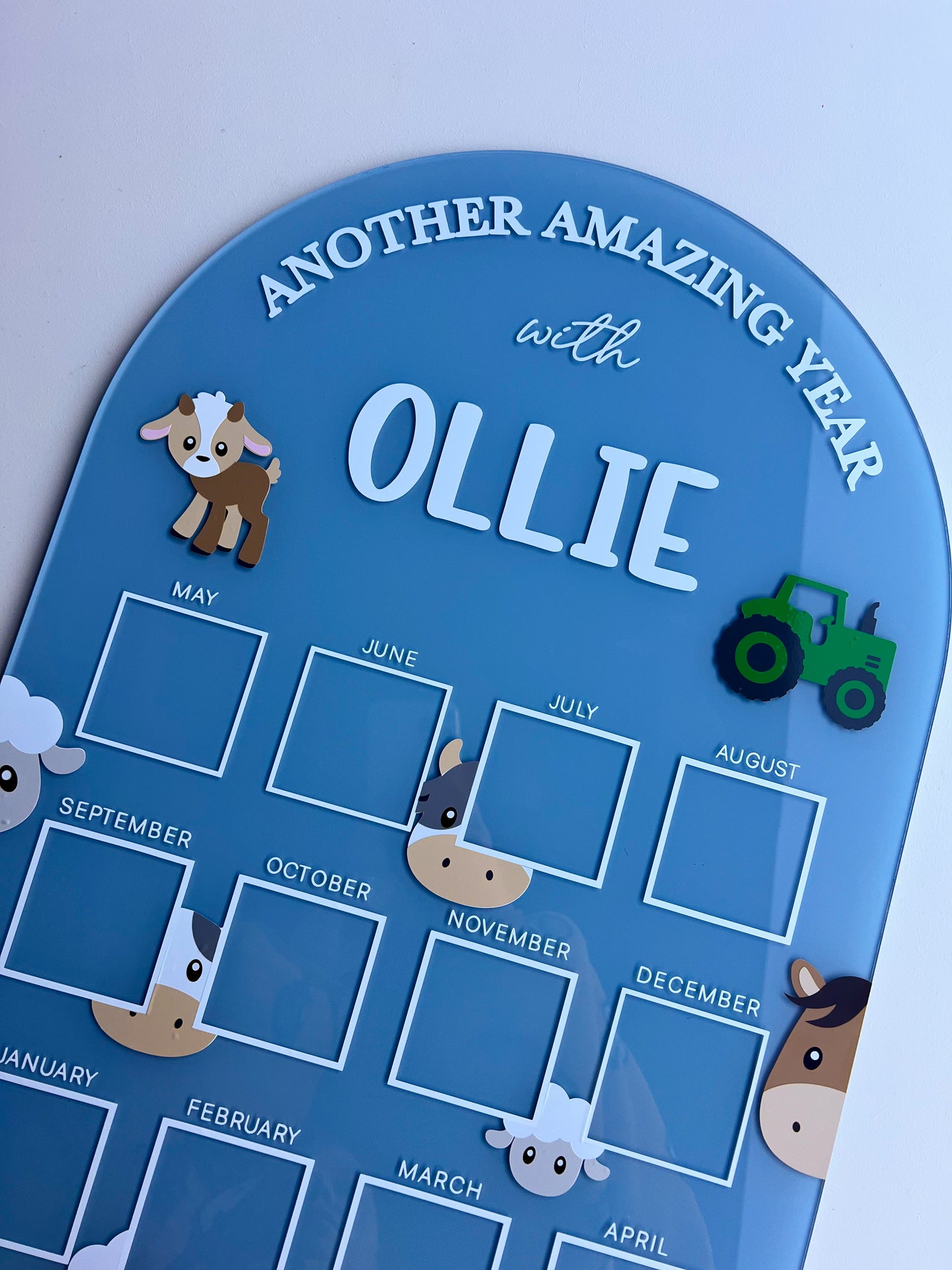 (CUSTOM) Reusable Photo Board - Months