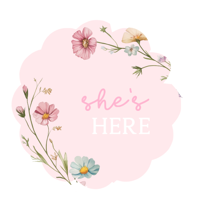 Floral Birth Announcement Plaque