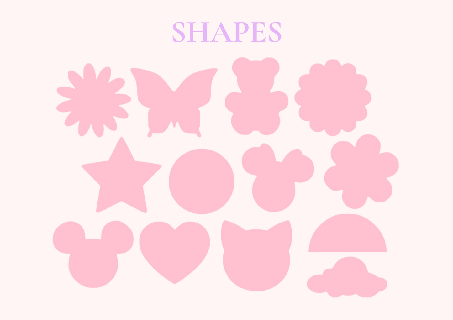 Kids Acrylic Storage Labels - Set of 6