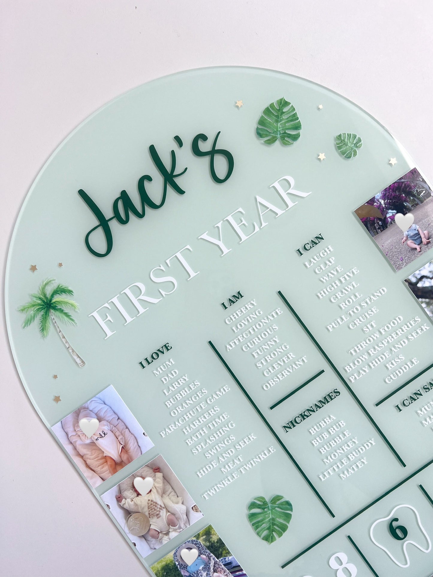 (CUSTOM) Milestone + Photos Birthday Board