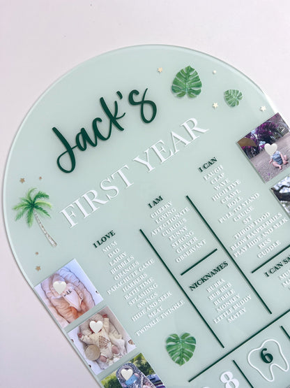 (CUSTOM) Milestone + Photos Birthday Board