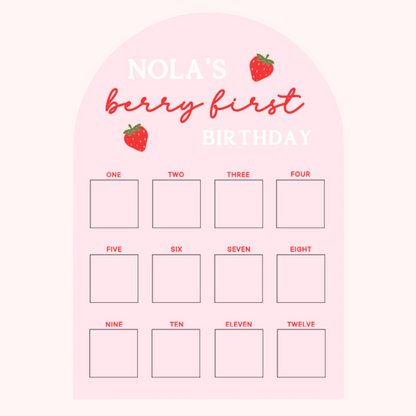 Berry First Birthday Photo Board