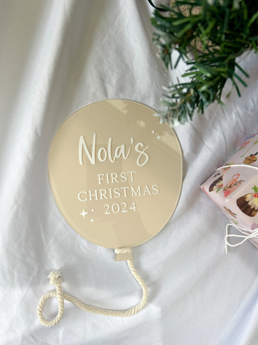 My First Christmas Balloon - Personalised