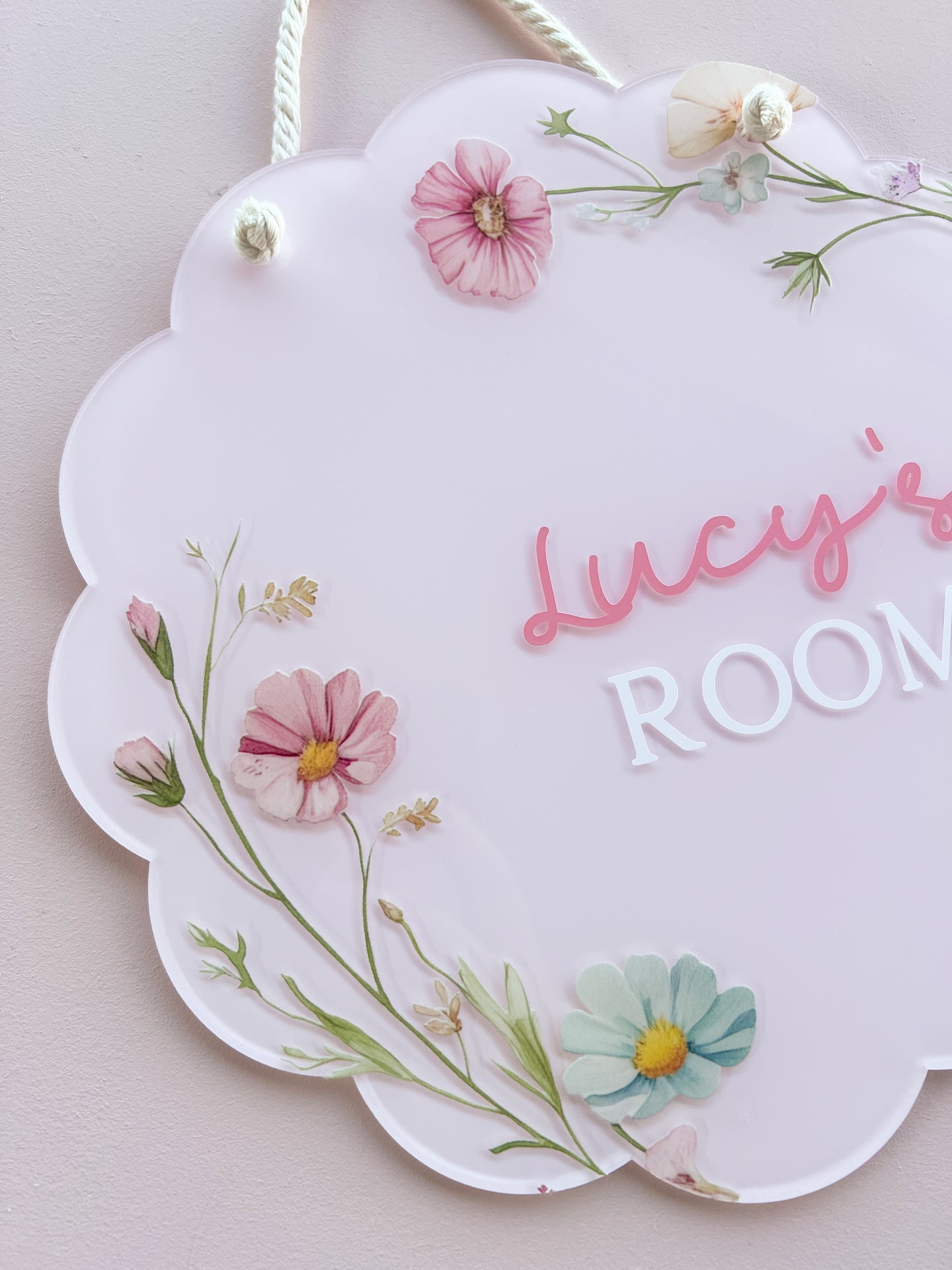 Personalised Room Sign – Floral Design