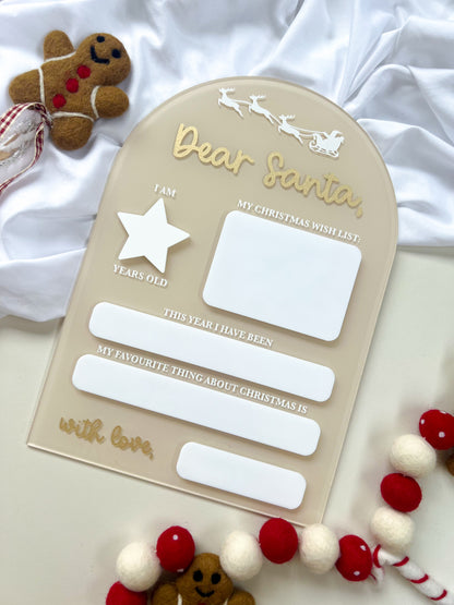 Dear Santa Reusable Board