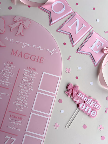 (CUSTOM) Milestone + Photos Birthday Board