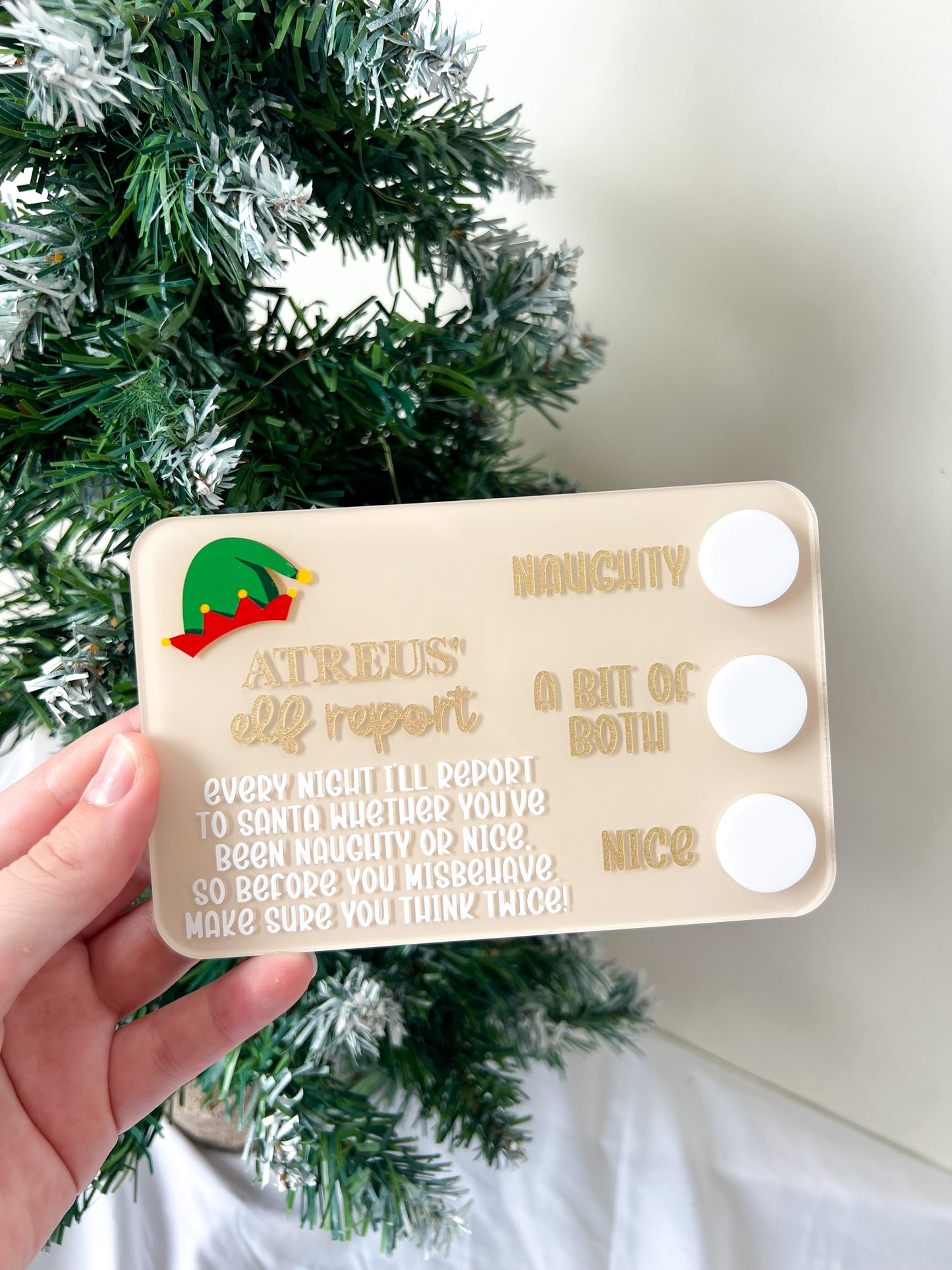 Elf Report Magnet - Personalised