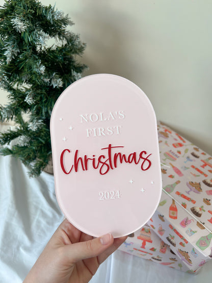 My First Christmas Plaque - Oval