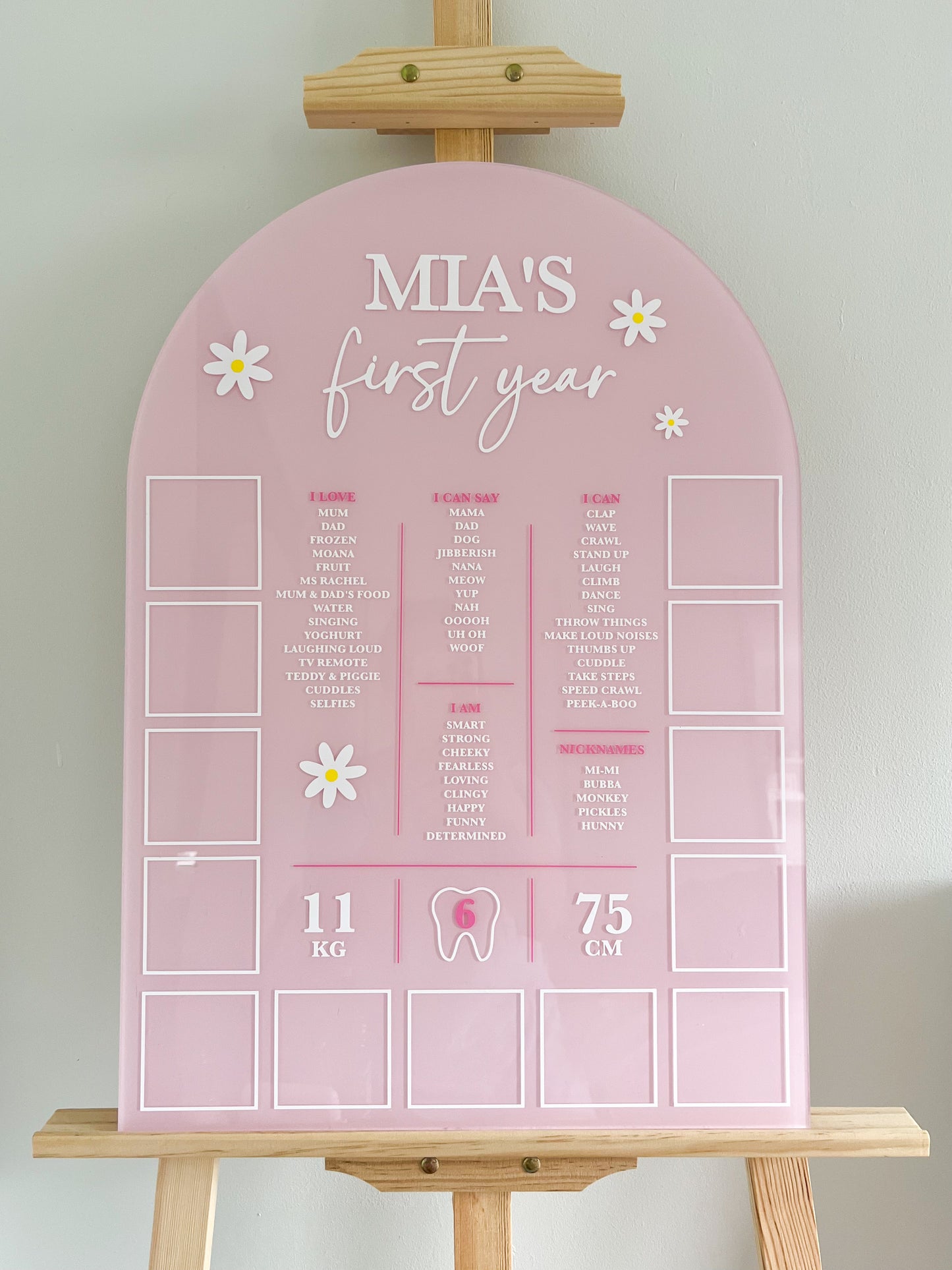 Milestone + Photos Birthday Board