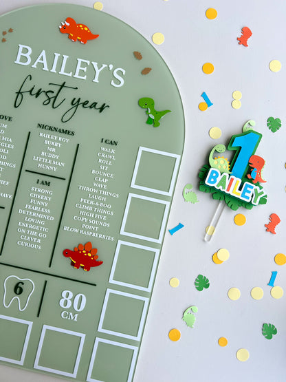 (CUSTOM) Milestone + Photos Birthday Board