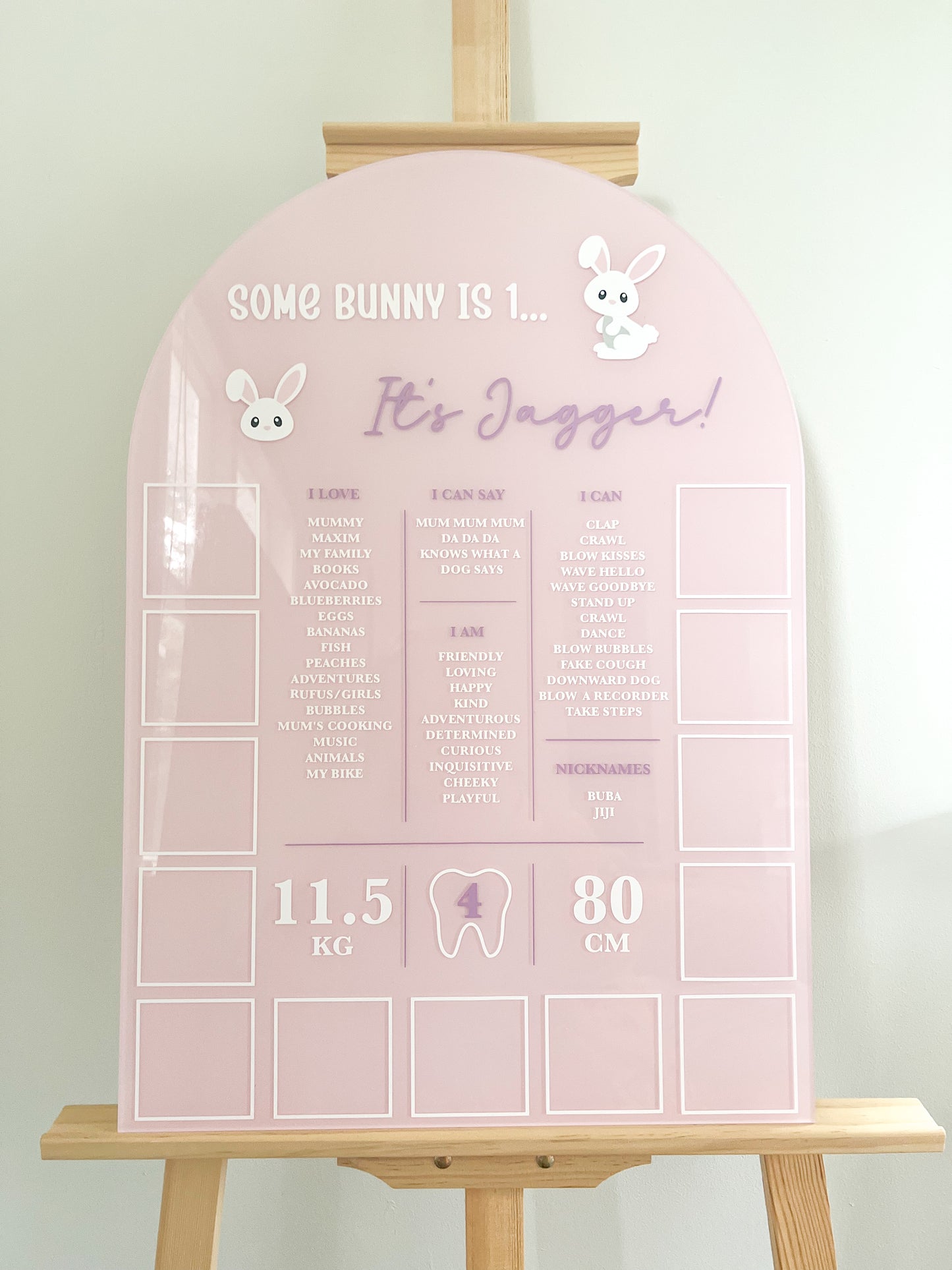 Milestone + Photos Birthday Board