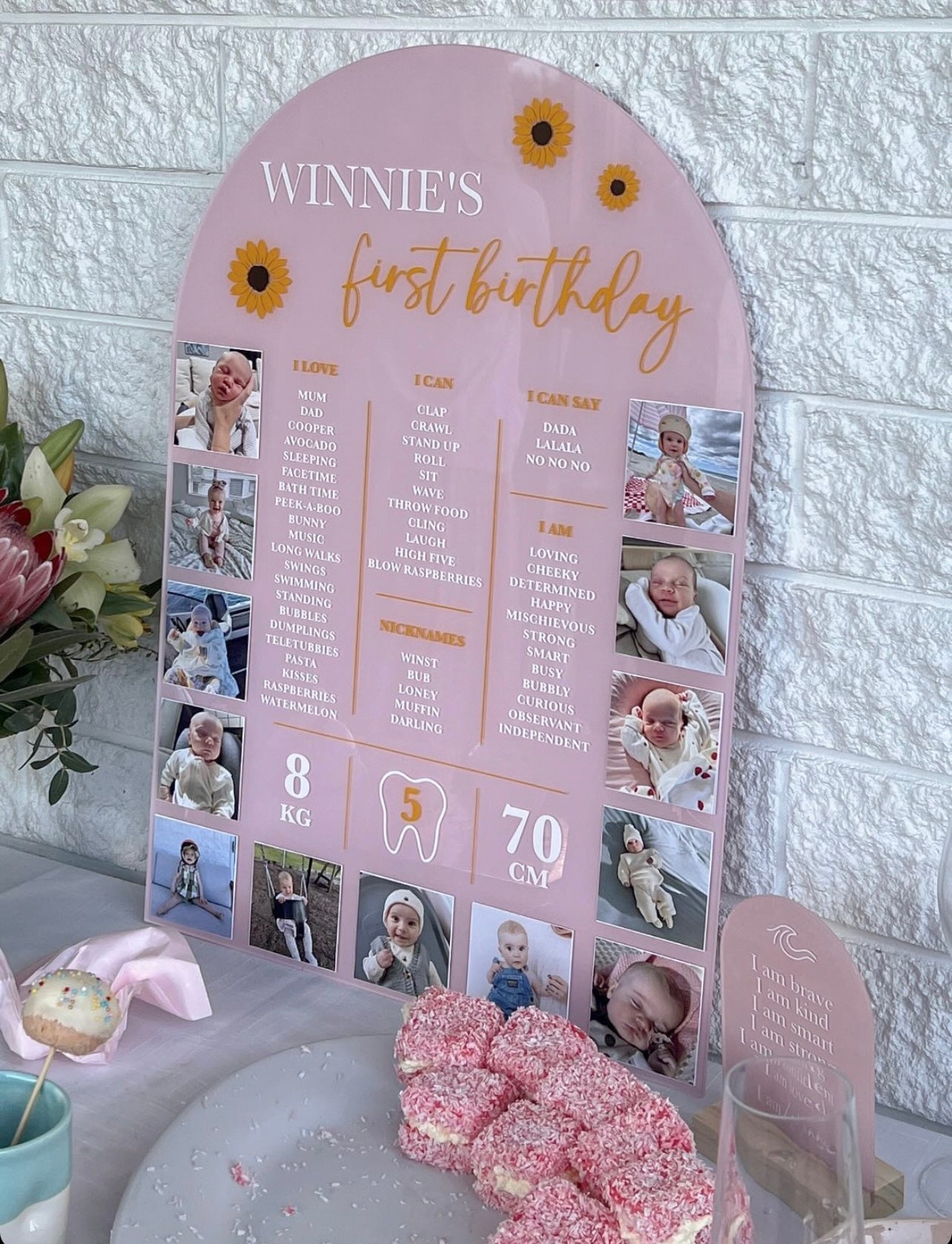 Milestone + Photos Birthday Board