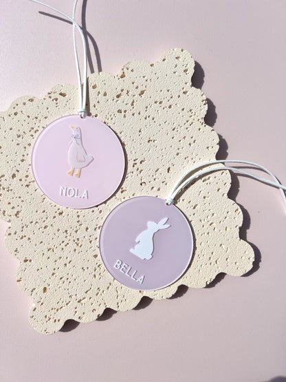Easter Basket Round Tag