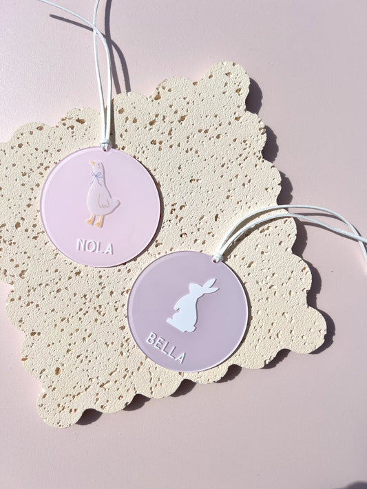 Easter Basket Round Tag