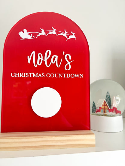 Personalised Christmas Countdown Arch