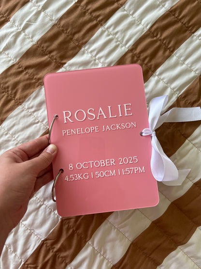 Birth Details Card Binder