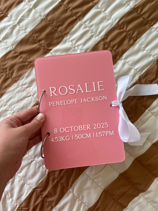 Birth Details Card Binder