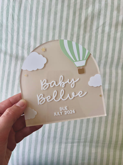 Pregnancy Announcement - Hot Air Balloon