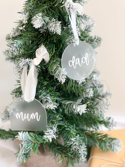 Personalised Christmas Tree Decorations - Frosted