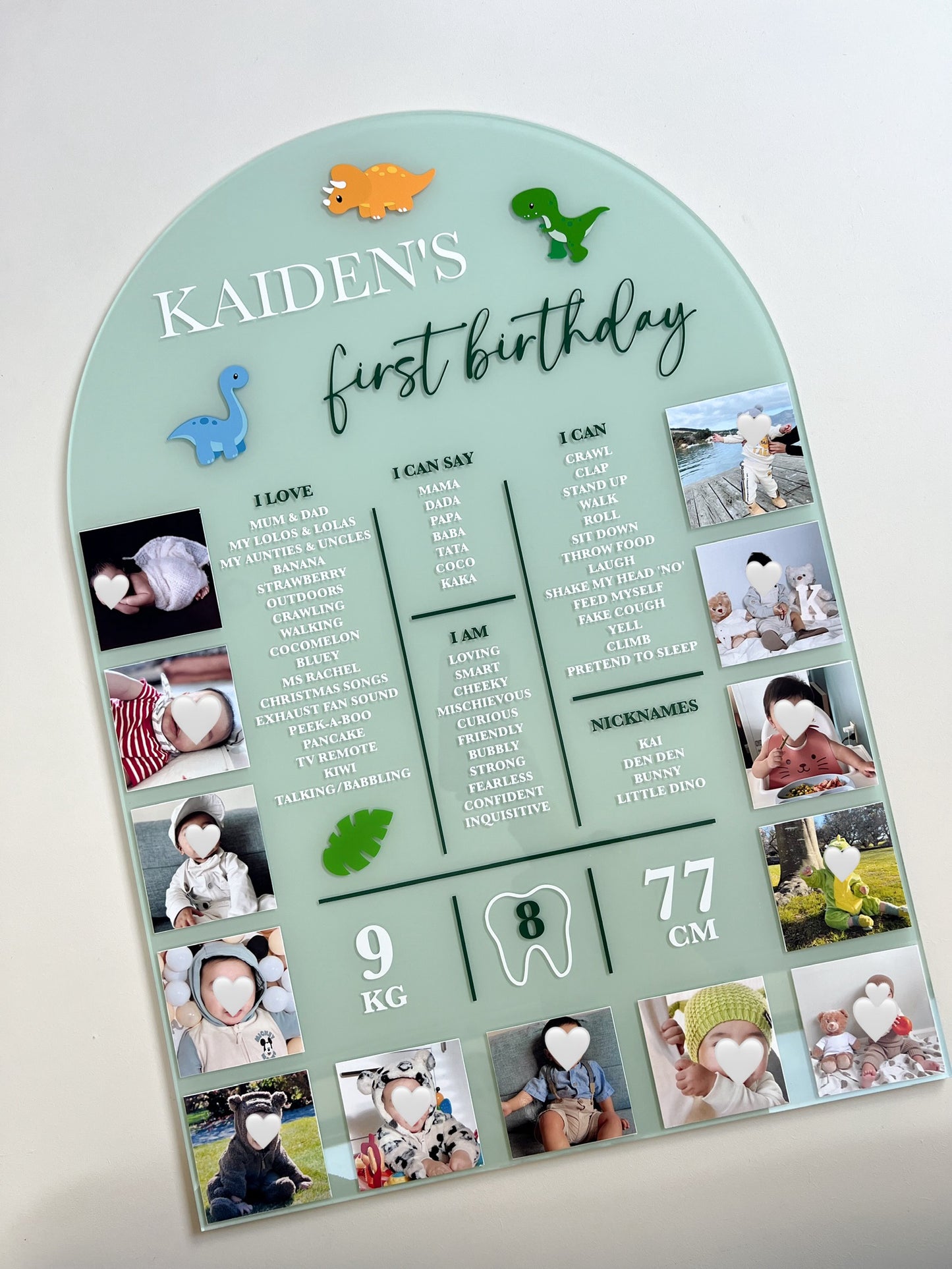 Milestone + Photos Birthday Board