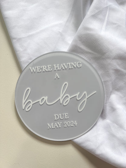 Pregnancy Announcement Plaque