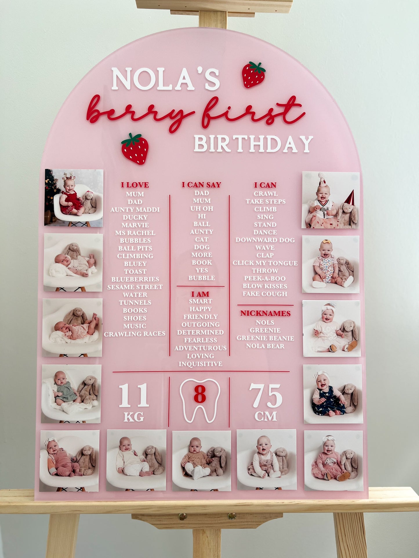 Milestone + Photos Birthday Board