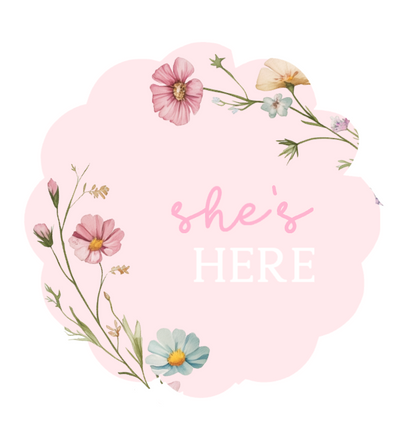 Floral Birth Announcement Plaque