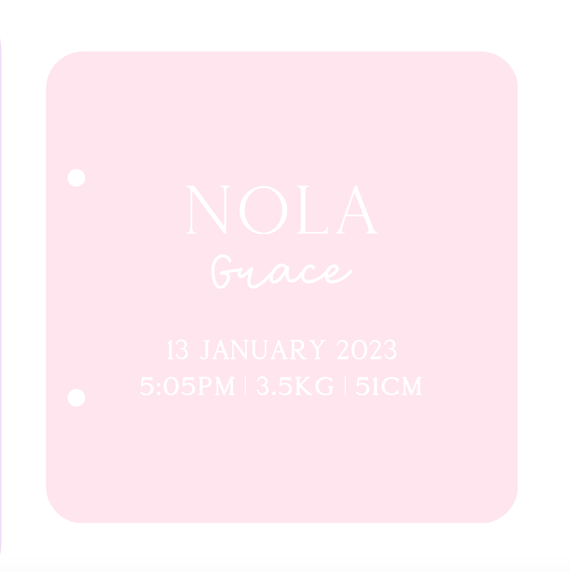 Birth Details Card Binder (PRE-ORDER)